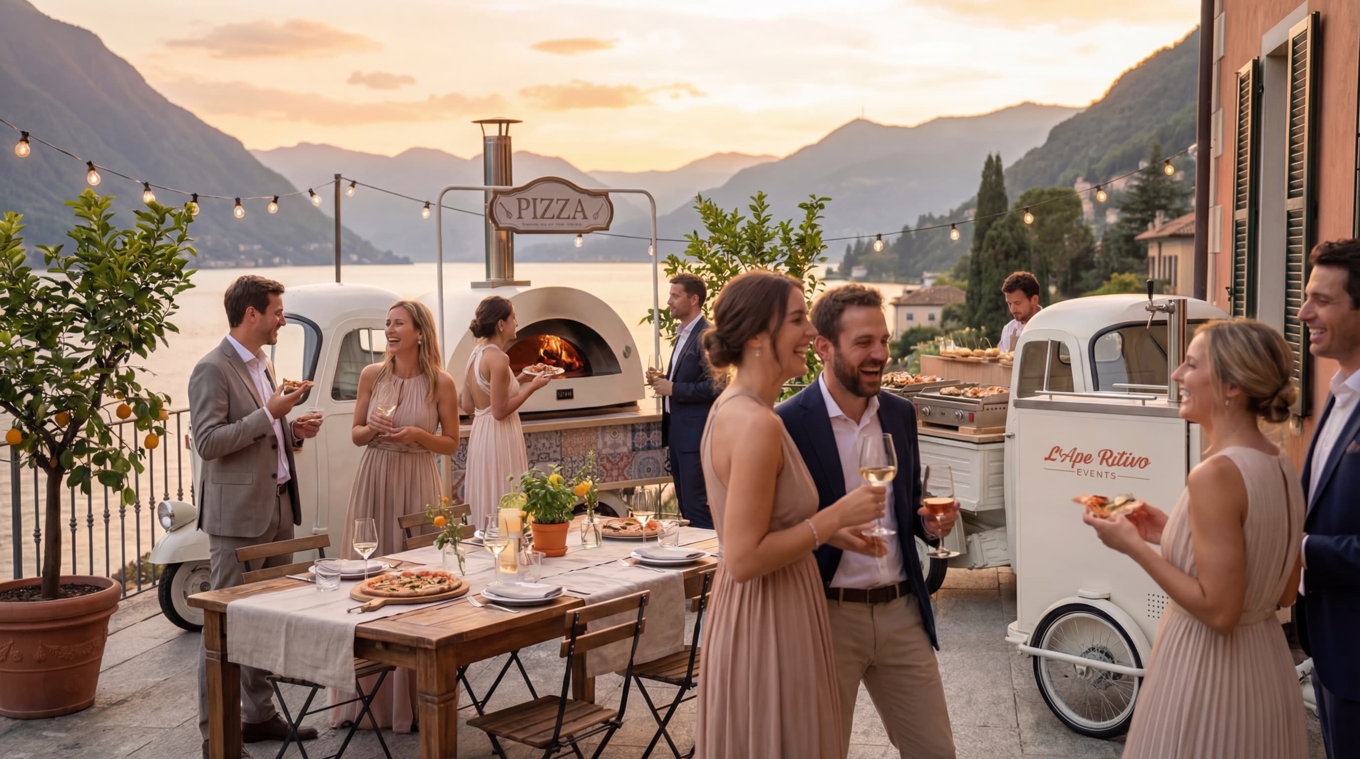 Party al tramonto con Apecar