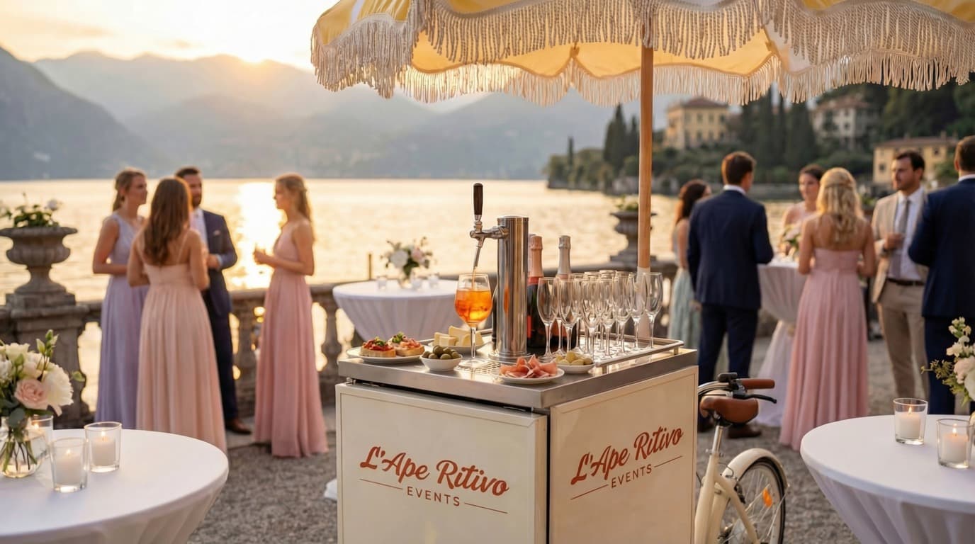 Aperitivo matrimonio al lago