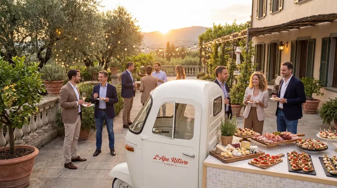 Festa privata in villa con Apecar L'Ape Ritivo