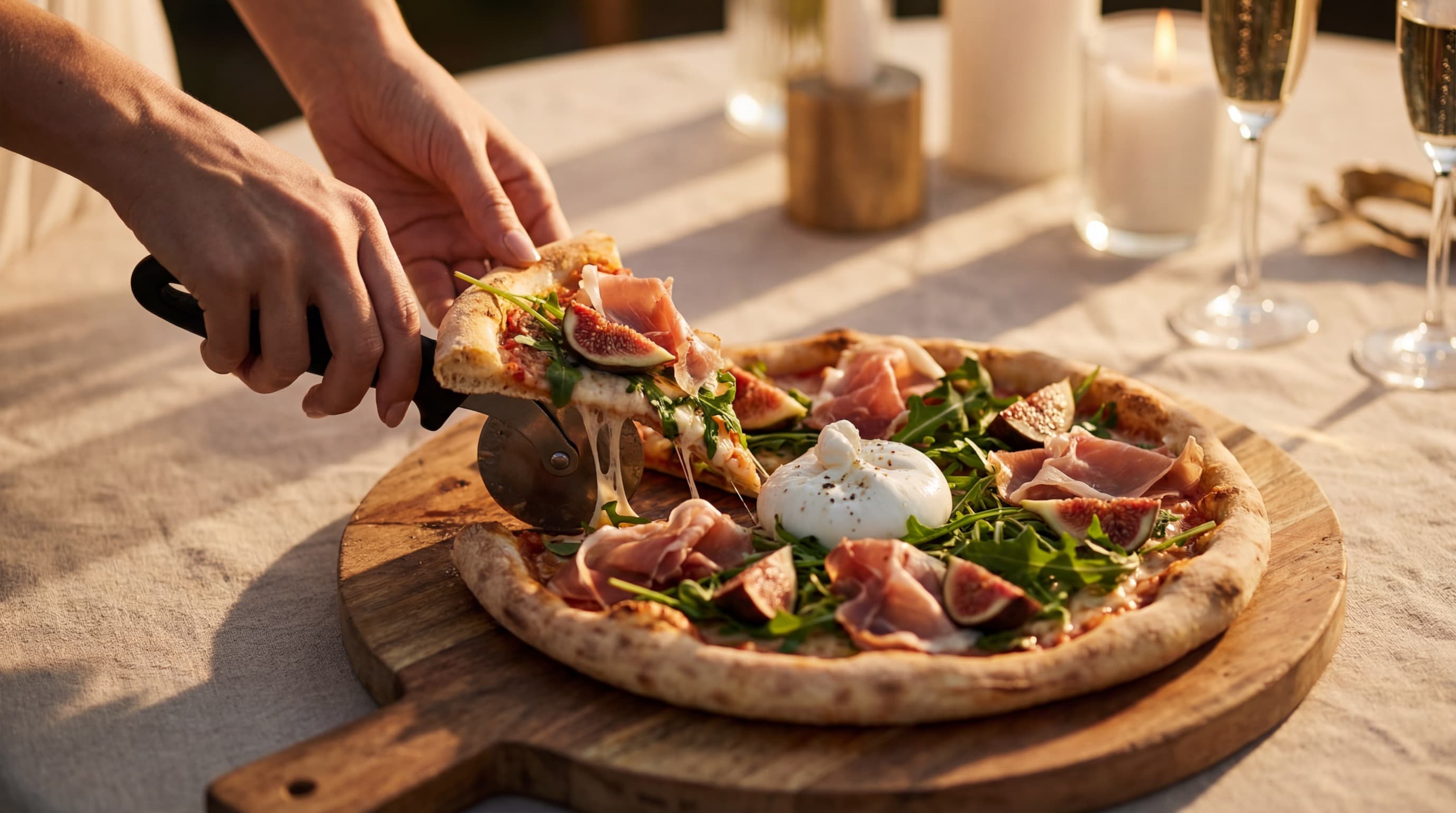 Pizza gourmet tagliata